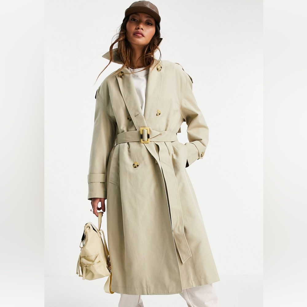 Mango trench coat in stone - Picture 3 of 4